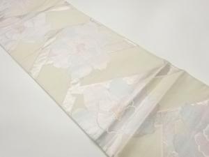 檜垣に牡丹模様織出し袋帯